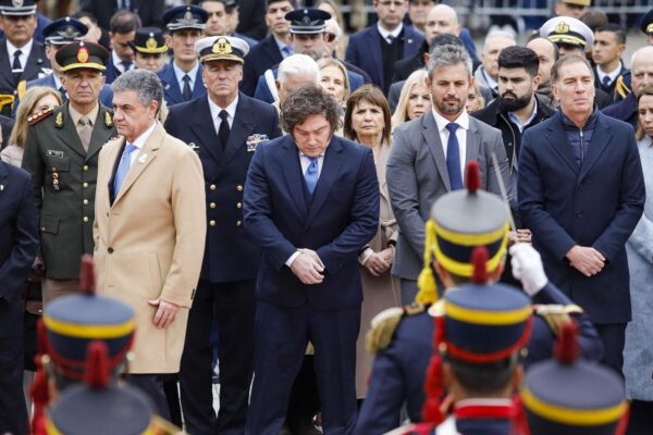 Milei reapareció tras 10 días y usó el acto por San Martín para criticar al kirchnerismo