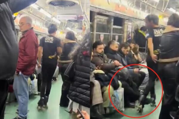 Un pasajero le puso una traba a un patinador en el subte y le rompió los patines